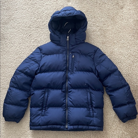 Polo Ralph Lauren Other - Polo Ralph Lauren Boys Navy Blue Down Puffer Jacket Coat - Size M